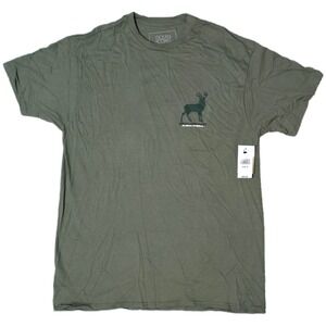 Ocean Coast Men's Green Deer Graphic‎ T-Shirt Size M 100% Cotton
(Y)